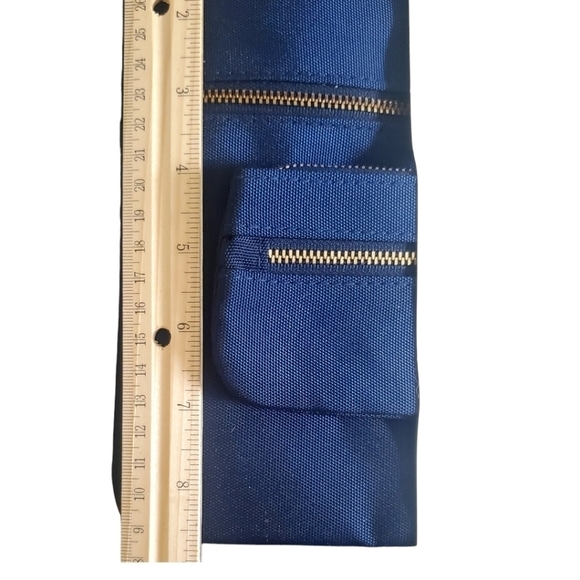 Martha Stewart Office Set 2 Navy Double Zipper Pouches - Picture 6 of 6